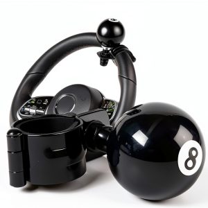 8 Ball Steering Wheel Knob FSTURIOS Iron Black-0