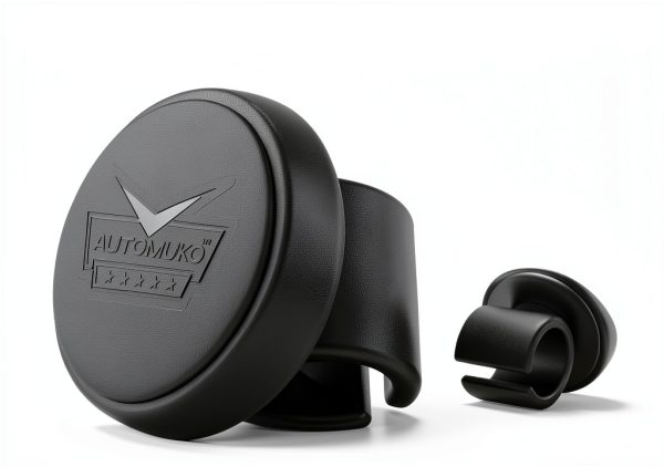 AutoMuko Steering Wheel Spinner Black ABS Design-4