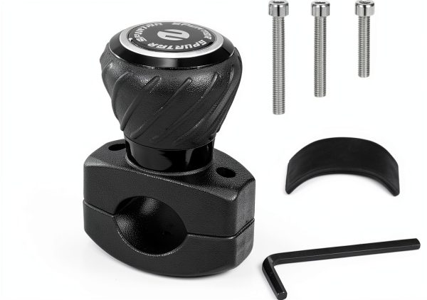 Steering Wheel Spinner Spurtar Black Manual Knob-3