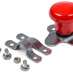 Red Steering Wheel Spinner Woods Aluminum Fit-0