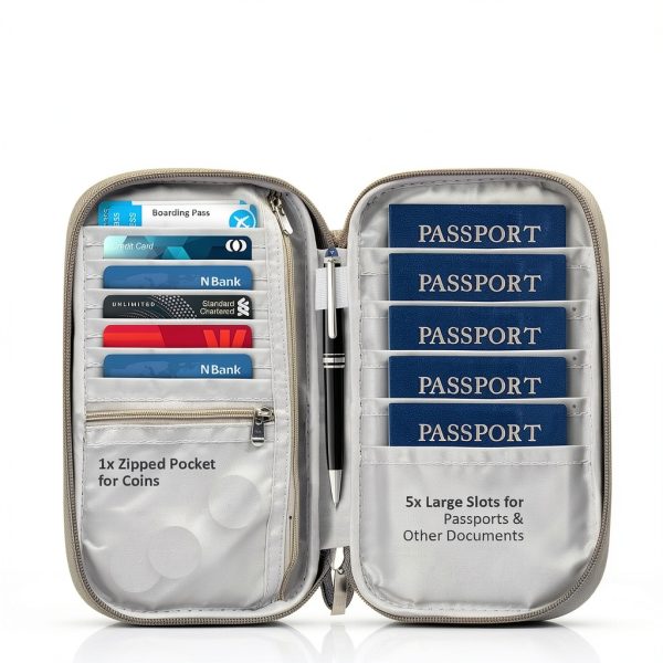 Boacay RFID Travel Wallet Unisex Waterproof Leather-1