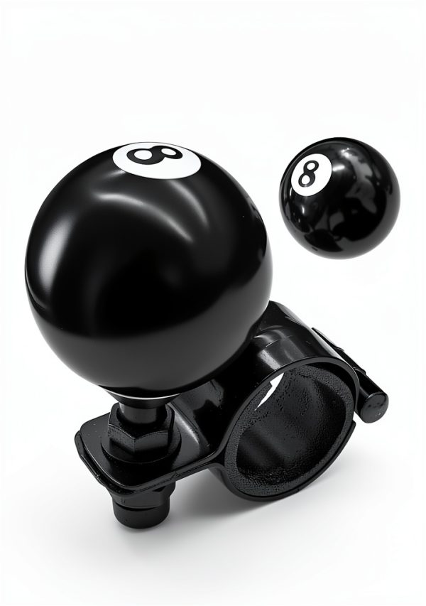 HQRNYP Steering Wheel Spinner Resin Iron 8Ball-2