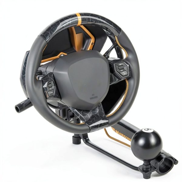 HQRNYP Steering Wheel Spinner Resin Iron 8Ball-5
