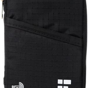 Zero Grid RFID Passport Wallet Black Nylon-0