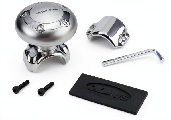 Steering Wheel Spinner Hypersonic ABS Silver Knob-4