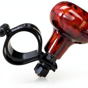 BWBWND Woodgrain Steering Wheel Spinner Iron-0