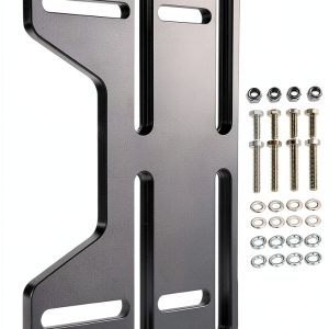 JMCHstore Mini Bike Engine Mount Plate 10mm Aluminum Bracket Kit, for Coleman B100 RB100 Mega Moto mm80, for Hoverheart MB001 Baja DB30 Motovox MBX10, Direct Bolt-On Swap for Predator 212 196 224cc-0