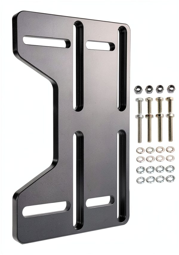 JMCHstore Mini Bike Engine Mount Plate 10mm Aluminum Bracket Kit, for Coleman B100 RB100 Mega Moto mm80, for Hoverheart MB001 Baja DB30 Motovox MBX10, Direct Bolt-On Swap for Predator 212 196 224cc-0